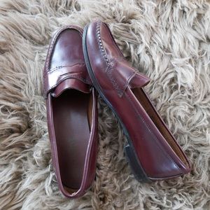 Vintage Dexter Burgundy Leather Penny Loafers!